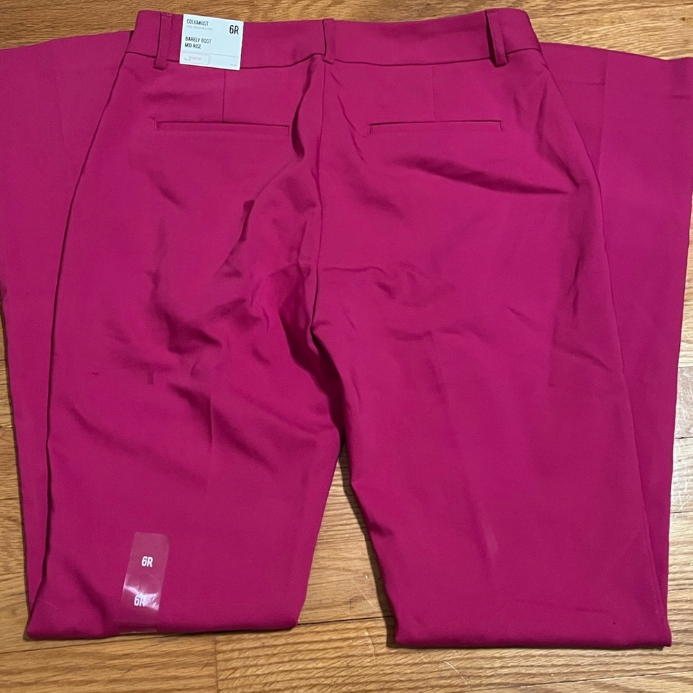 NWT Express Columnist Barely Boot Pink Fuchsia Pants 6